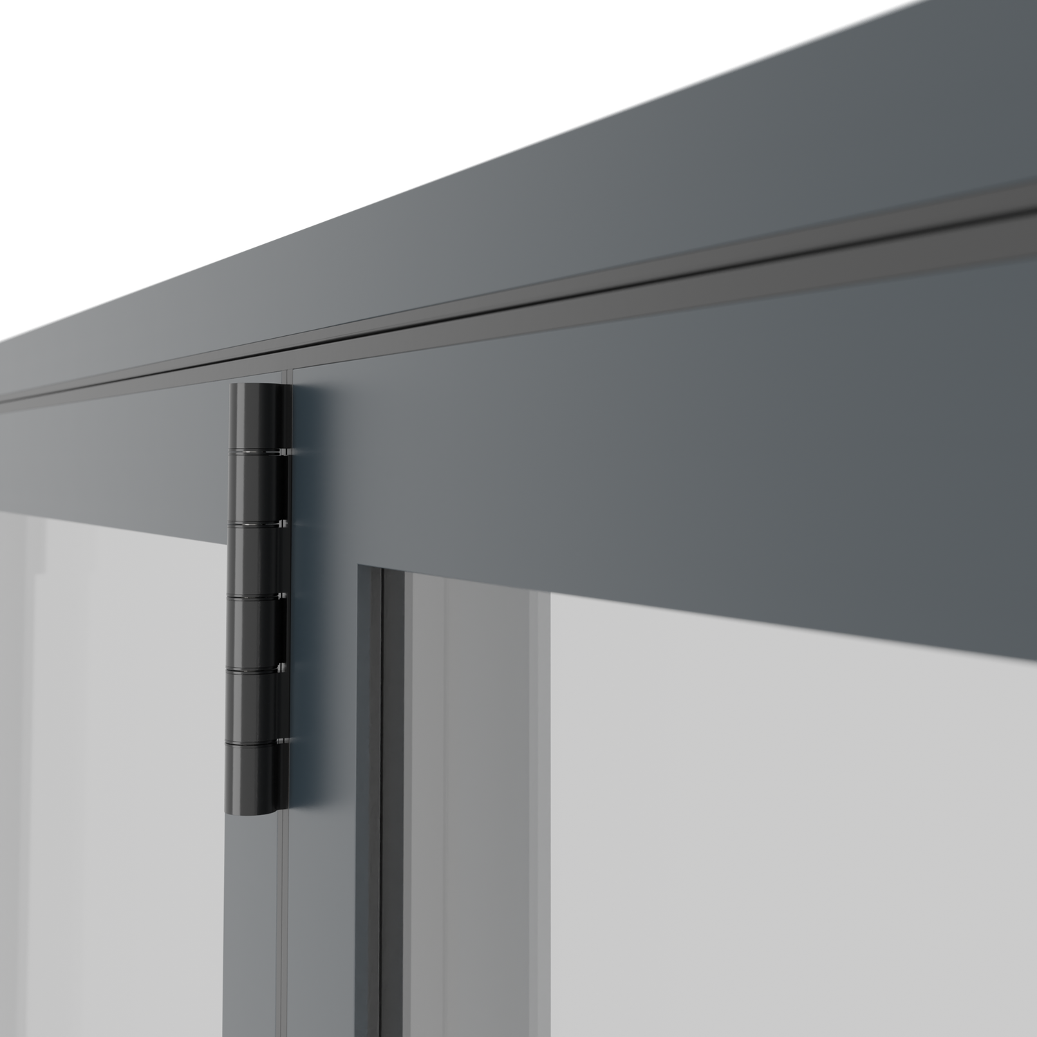 Image showing the sightlines and hinges on a Sheerline aluminium bifolding door