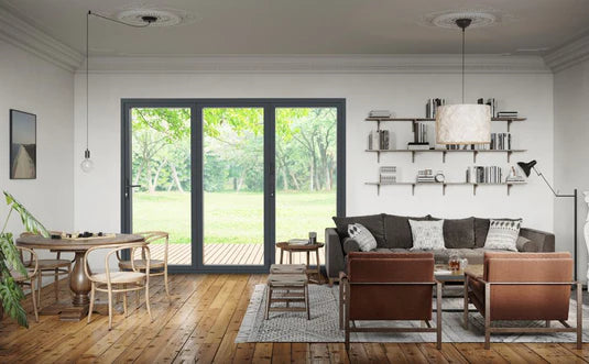 Grey 7016 Bi folding Doors by Project Doors